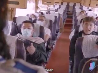 Vies klem tour bus met rondborstig aziatisch prostituee origineel chinees av x nominale video- met engels sub